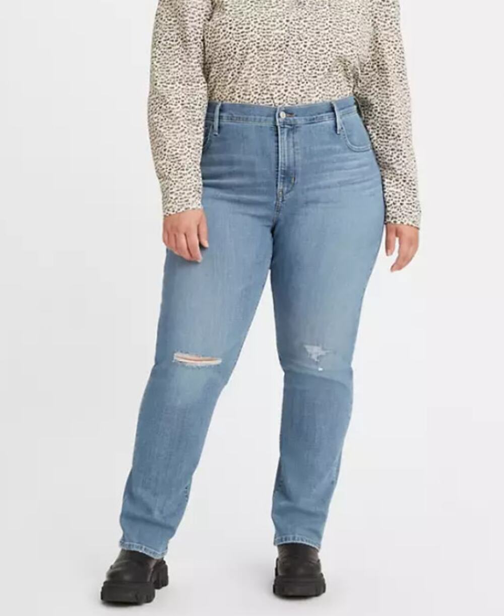 Levi's Womens 724 Slim Straight Jeans 26W Blue Slate Fixer 83737-0016 NWT